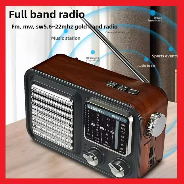 Main image of DE648 Full Band Radio Supports Bluetooth Memory Card Elderly Opera Player Pointer Tuning