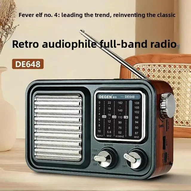 Alt view image 3 of 3 - DE648 Full Band Radio Supports Bluetooth Memory Card Elderly Opera Player Pointer Tuning
