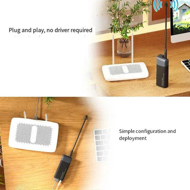 Alt view image 2 of 3 - Halow Dongle 1Km Long-Range Network Bridge IEEE 802.11Ah Halow Ethernet Jumper 915Mhz AP