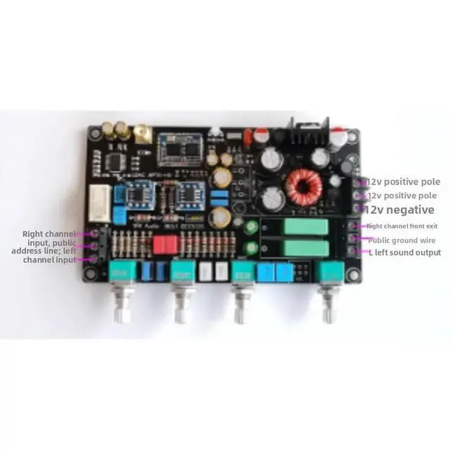Alt view image 3 of 3 - Car Audio Tone Board LDAC Bluetooth Hi-Fi Preamp Outdoor Speaker Trolley Case Amplifier Front Single Power Supply 12V