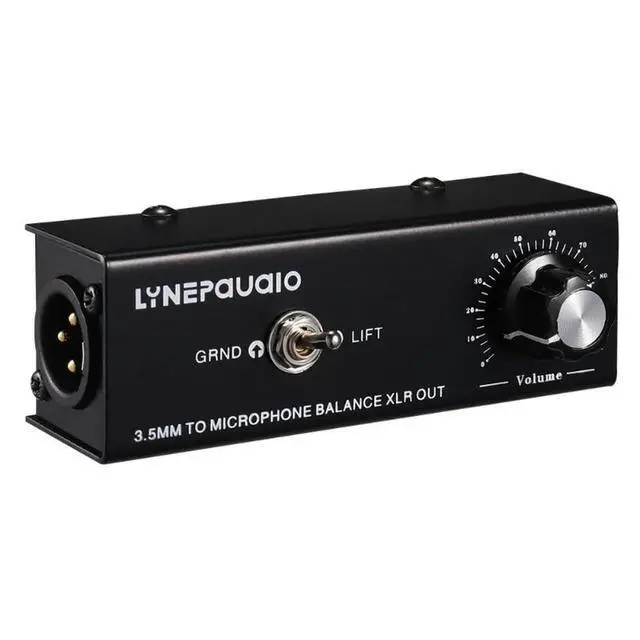 Alt view image 3 of 3 - 3.5mm Stereo Conversion Microphone Level Balanced Signal XLR Output Mixer Eliminate Current Sound