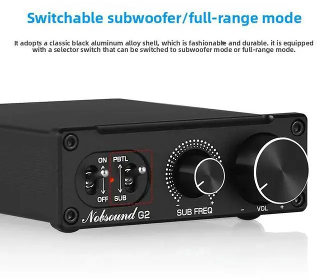 Alt view image 3 of 3 - G2 100W HiFi Mono Subwoofer / Full Range Digital Power Amplifier Audiophile Amplifier with Gain