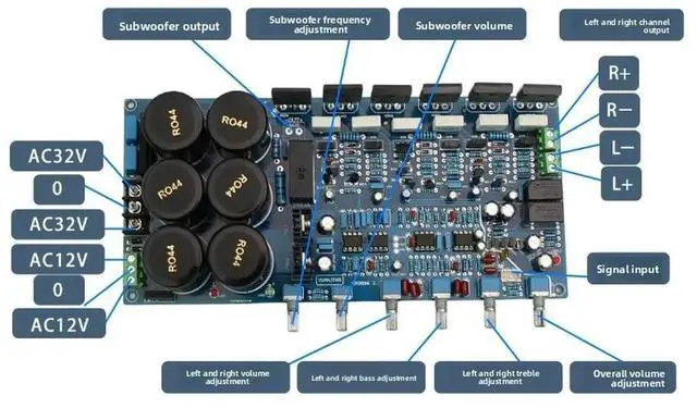 Alt view image 3 of 3 - High Power HIFI Imported 2SA1943/2SC5200 Pair Transistor Audiophile Professional Grade 2.1 Amplifier Board