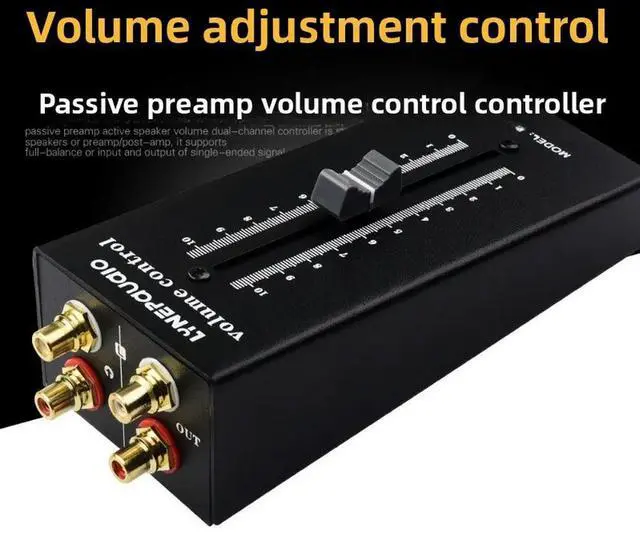 Main image of Passive Fader Preamp Active Speaker Volume Adjustment Controller No External Power Required Lossless Output RCA