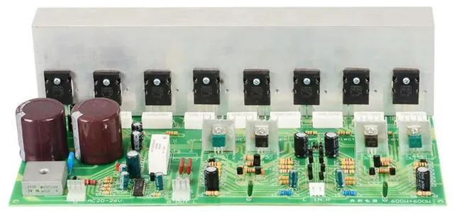 Alt view image 3 of 3 - Chip 1943/5200 600W Dual Channel with Large Heat Sink Finished Amplifier Board with Wiring