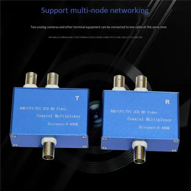 Alt view image 2 of 3 - 3X Two-Channel AHD/CVI/TVI1080P HD Video Multiplexer Coaxial HD Expander Adder For Camera