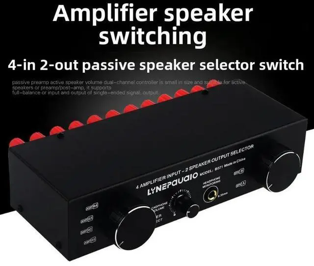 Main image of 4-in 2-out or 2-in 4-out Passive Amplifier Speaker Selector Switcher Audio Switcher Distributor Comparator