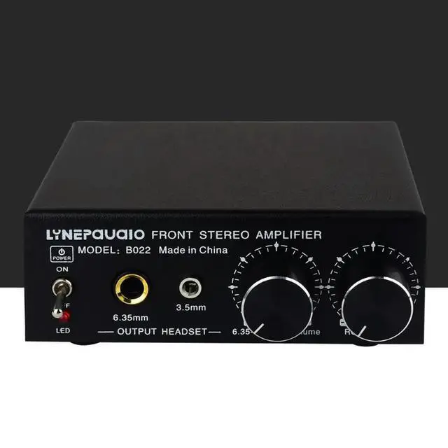 Alt view image 2 of 3 - Headphone Speaker Amplifier Preamplifier Stereo Audio Amplifier Volume Enhancer with Volume Adjustment Dual Sound Sources