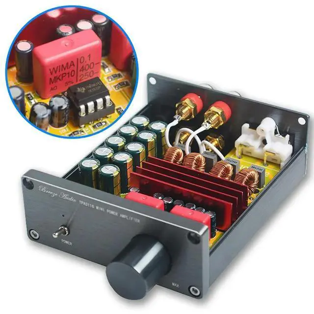 Alt view image 3 of 3 - 200W High-Power Digital Amplifier Hi-Fi Desktop Audio TPA3116 Mini Amplifier
