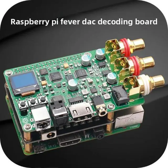 Alt view image 3 of 3 - AK4493S Raspberry Pi DAC Audio Decoder Board Digital Broadcast Supports I2S to Coaxial Optical HDMI ES9038
