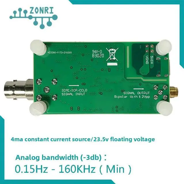 Alt view image 3 of 3 - IEPE Interface Conversion/Current Source Adaptation/4mA Constant Current Source/Vibration/Acceleration Sensor Interface Module