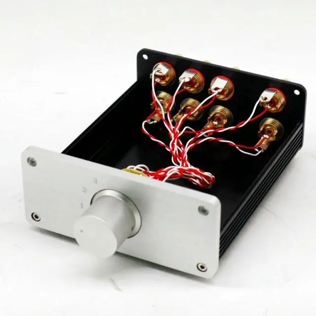 Alt view image 2 of 3 - HiFi 2-channel Stereo 3-in 1-out Audio Signal Selector Switch RCA CMC Imported Version