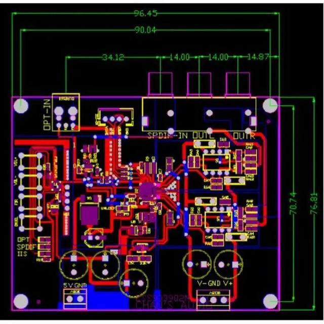 Alt view image 2 of 3 - ESS9039Q2M DSD Soft Control Decoding Board DSD Hard Decoding Support DSD1024/PCM768KHZ