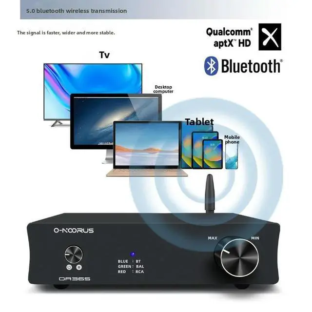 Alt view image 2 of 3 - Desktop digital power amplifier ma12070 professional hi-fi audiophile amplifier balanced audio