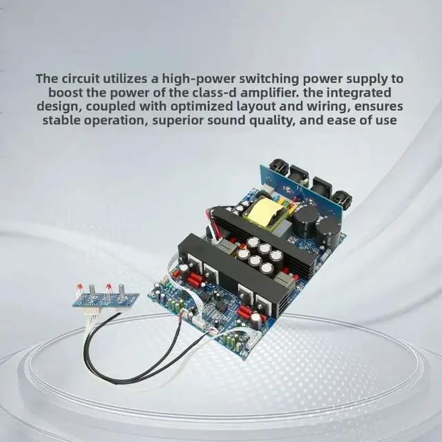 Alt view image 2 of 3 - IRS2092 High-Power HIFI Audiophile Dual-Channel Digital Class D Amplifier Board 500W+500W Super LM3886