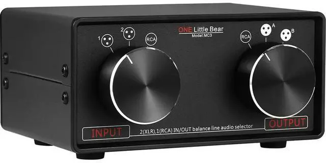 Main image of 3 In 3 Out XLR Balanced to RCA Stereo Converter Splitter MC3 Audio Switcher
