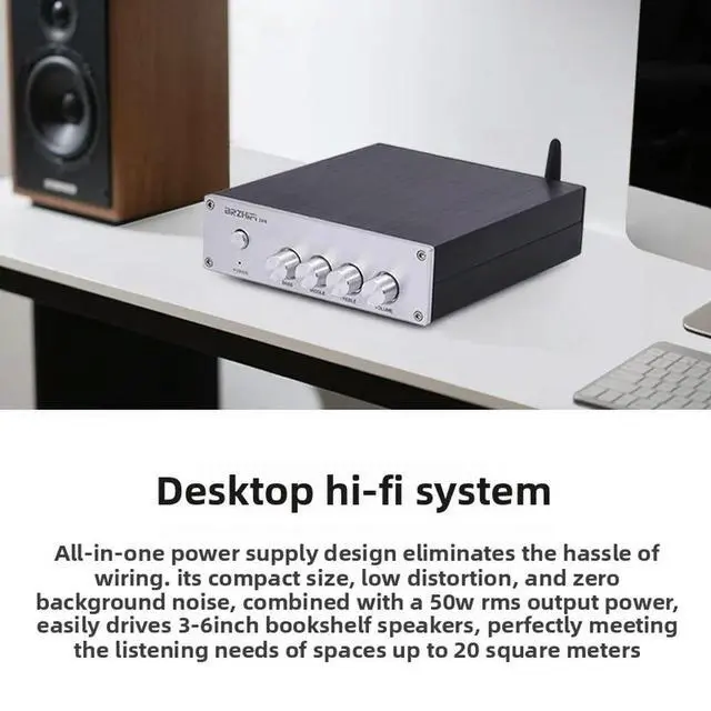Alt view image 2 of 3 - BRZHIFI DP8 Bluetooth 5.3 Digital Amplifier Integrated HiFi Small Home Audiophile Grade Built-in Power Supply