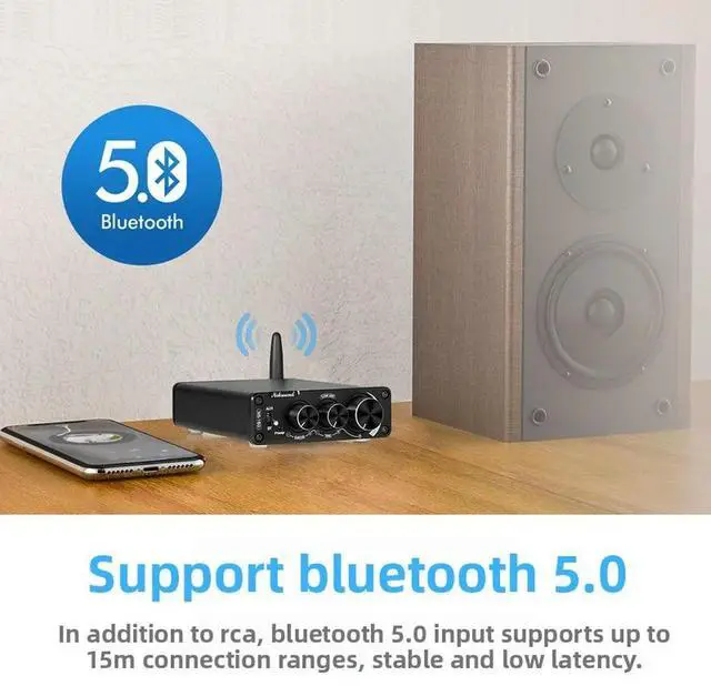 Alt view image 3 of 3 - NS-15G Bluetooth 5.0 HIFI Level Stereo 200W Power Amplifier TPA3116 Digital Home Amplifier