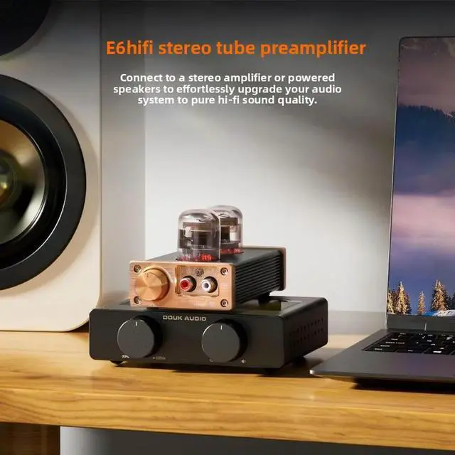 Alt view image 2 of 3 - E6 HIFI Class A Tube Preamplifier Audio Preamp Desktop Audiophile Tube Amplifier Power Amplifier Upgrade