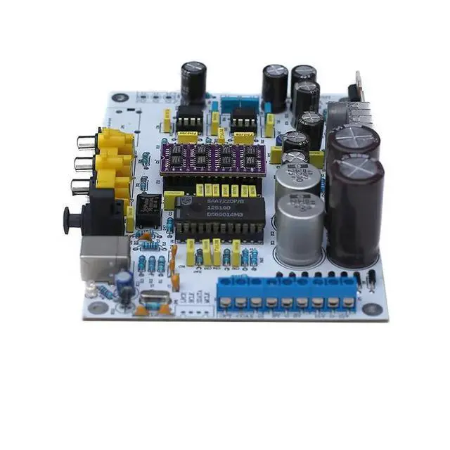 Alt view image 3 of 3 - Tda1541 dac decoder board including tda1387 ic and qn7220p ic coaxial optical fiber usb port