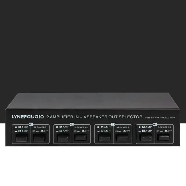 Alt view image 3 of 3 - 2 Input 4 Output Passive Amplifier Speaker Selector Switcher Speaker Switch Distributor Partition Comparator Lossless