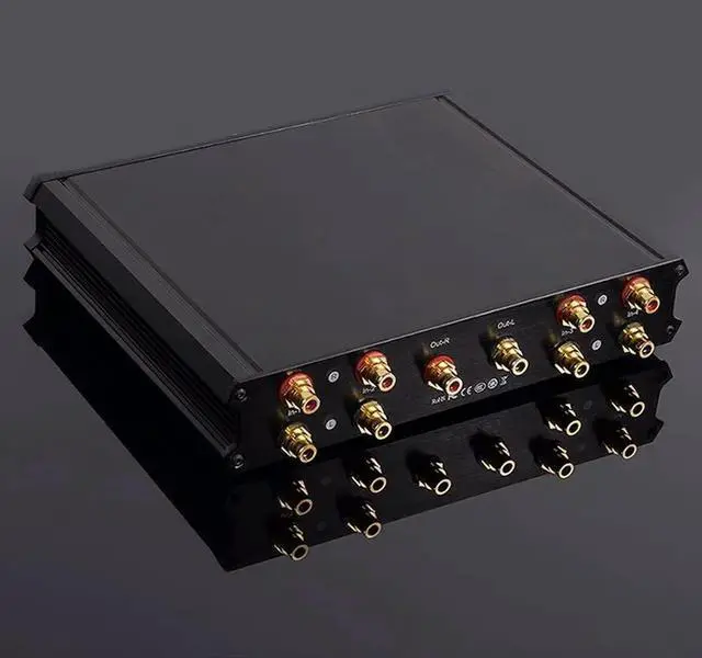 Alt view image 2 of 3 - High-Fidelity Zero Loss 4-Channel Audio Signal Input Switcher 4-to-1 Passive Preamp Signal Controller