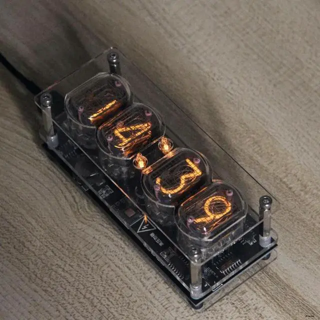 Alt view image 3 of 3 - Glow Clock IN12 Cyberpunk GeCreative Ornament Electronic Digital High-End Bedroom Desktop Gift