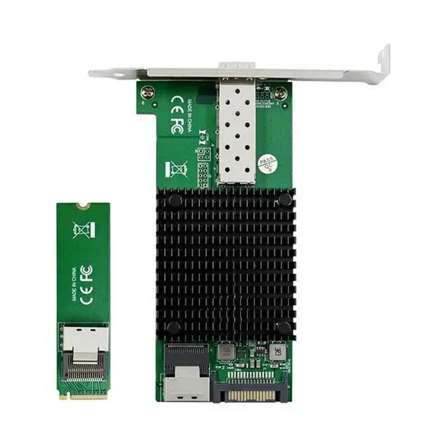 Alt view image 2 of 3 - 4X M.2 10G Server Network Card M.2 M X520-DA1 10G SFP+ Fiber Optic Industrial Computer Server Network Card JL82599EN