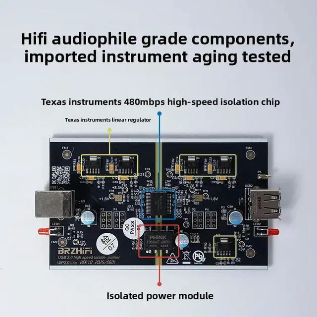 Alt view image 3 of 3 - UIP2.0 Lite Audiophile Audio PCHIFI USB2.0 Purification Isolator 480M Computer DAC Decoder