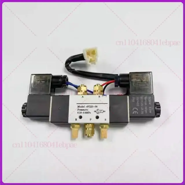 Main image of Swing Door Bus Door Pump Solenoid Valve 24V 4V220-08 Strip Line Quick Connector is suitable for buses