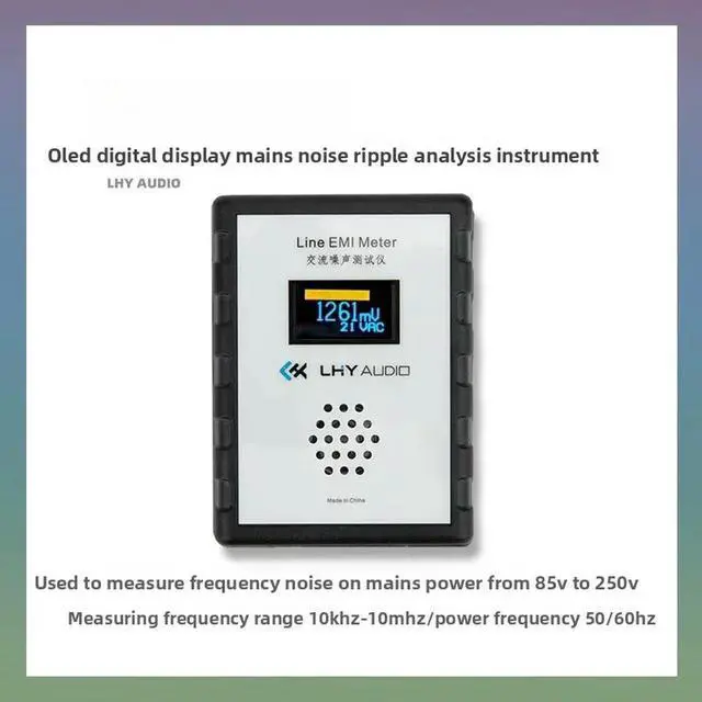Main image of Oled digital display mains noise tester emi measurement instrument wideband ac power voltage meter ripple analyzer