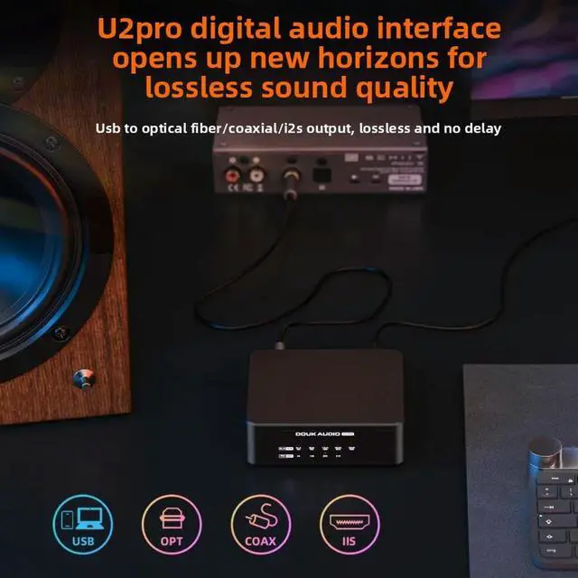 Alt view image 2 of 3 - U2 PRO XMOS XU316 Digital Interface USB to Fiber Coaxial Support DSD512