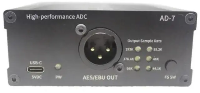 Main image of AES EBU analog-to-digital audio converter digital encoder balanced stereo output 24 bit