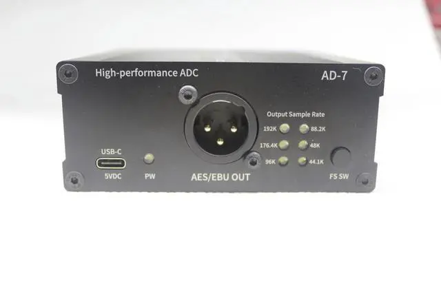 Alt view image 2 of 3 - AES EBU analog-to-digital audio converter digital encoder balanced stereo output 24 bit