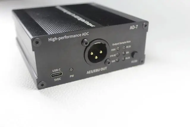 Alt view image 3 of 3 - AES EBU analog-to-digital audio converter digital encoder balanced stereo output 24 bit