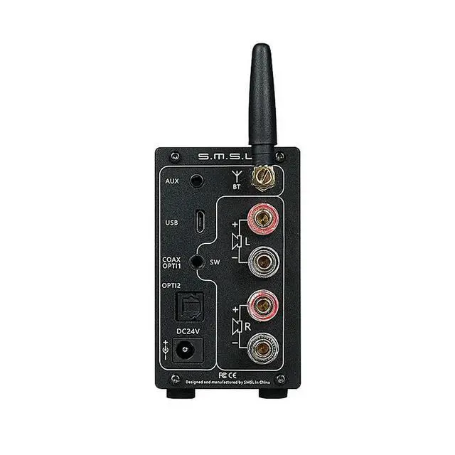 Alt view image 2 of 3 - In Stock SMSL Shuangmu Sanlin AD18 Full Digital Decoder Amplifier 80W Optical USB Coaxial Bluetooth
