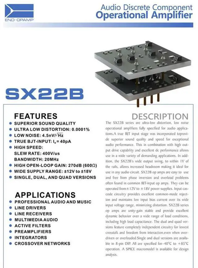 Alt view image 3 of 3 - 8th Generation Upgraded Version Original High-Fidelity Audiophile Discrete Dual Operational Amplifier Chip Integrated Module