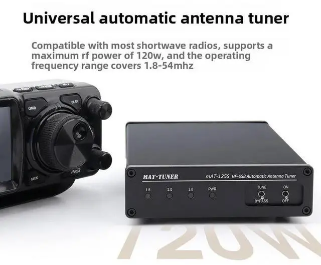 Alt view image 2 of 3 - 125s neutral automatic antenna tuner 1.8-54mhz suitable for yaesu kenwood icom