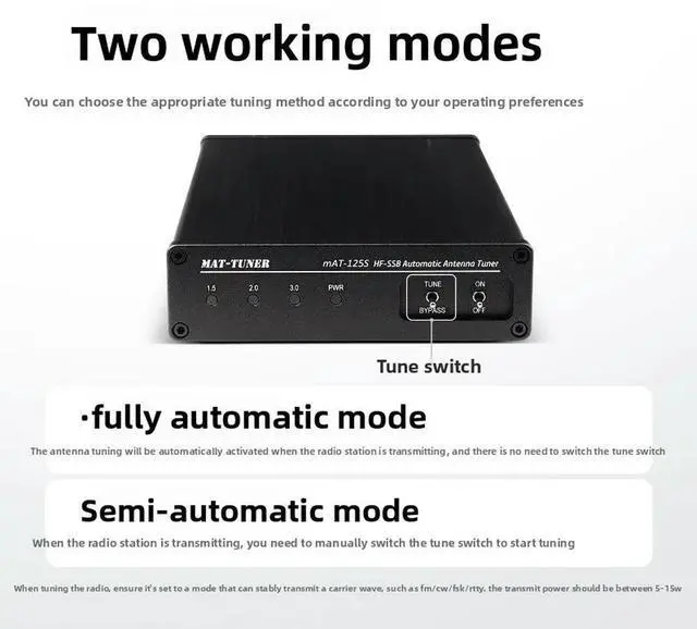 Alt view image 3 of 3 - 125s neutral automatic antenna tuner 1.8-54mhz suitable for yaesu kenwood icom