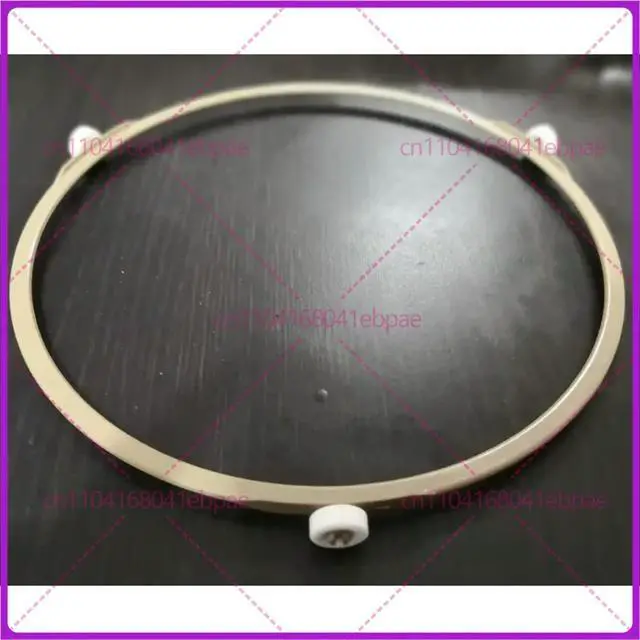 Alt view image 3 of 3 - Microwave Oven Parts Rack ring Plastic round bottom bracket with small wheels 1.4cm diameter 22.2cm