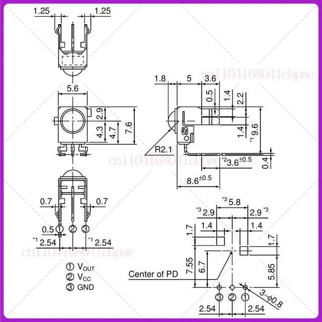 Alt view image 2 of 2 - 10pcs Air conditioner infrared receiver for Whirlpool Mitsubishi Daikin Fujitsu receiver head