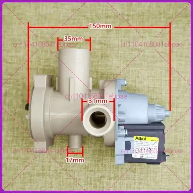 Alt view image 2 of 3 - for Haier front-loading washing machine 0022150033660401D drain pump drain motor 0022150033660401A 0022150033660401G