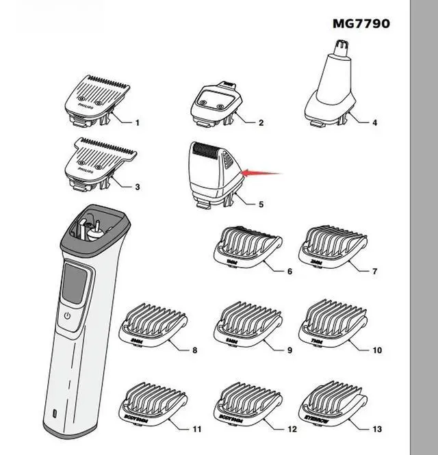 Alt view image 2 of 2 - For Shaver MG7710 7720 7785 7790 7770 5730 3750 Cutter head, mesh accessories