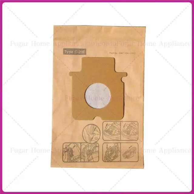 Alt view image 2 of 3 - 30pcs Dust Bag for Panasonic MCE Series Cylinder Vacuum Cleaner Dust Bags C-2E C-20E Type Vacuum Cleaner Bags
