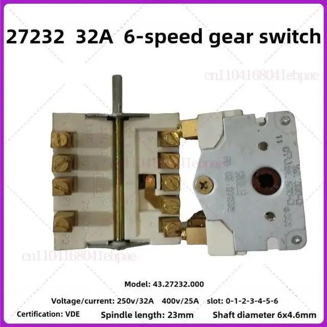 Main image of Cooktop Control Switch 43.27232.000 4327232000 Gear Switch for EGO Electric Stove Replace