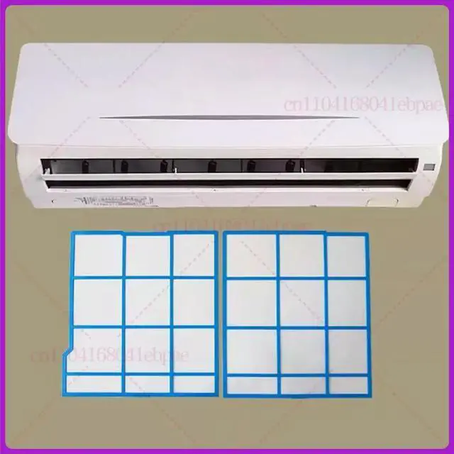Alt view image 3 of 3 - a set Air Conditioner filter sets Left 31.5X29.8cm Right 31.5X28.5cm Hitachi Old machine custom Not Plastic border