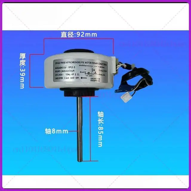 Alt view image 2 of 3 - For Air Conditioning FAN MOTOR FOR ROOM AIR CONDITIONER 4681A20151U 4681A20155P AC220-240V 11W Parts