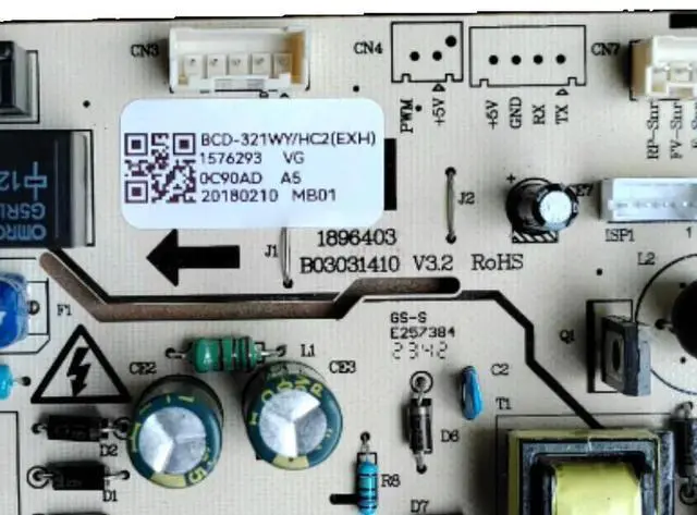 Alt view image 3 of 3 - For Hisense refrigerator BCD-321WY/HC2 (EXH) power supply main board circuit board, control board RT488N4ASU