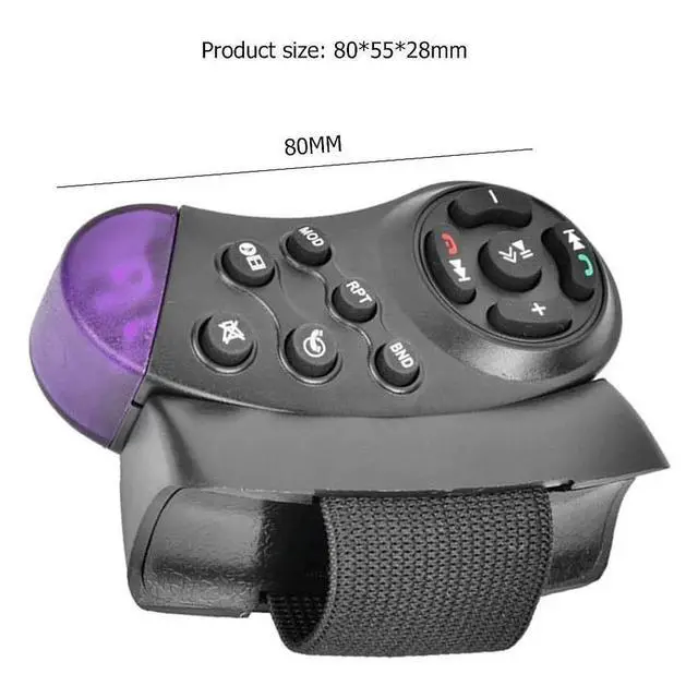 Alt view image 3 of 6 - Universal Steering Wheel Remote Control 11 Buttons for Car CD DVD MP5 Player