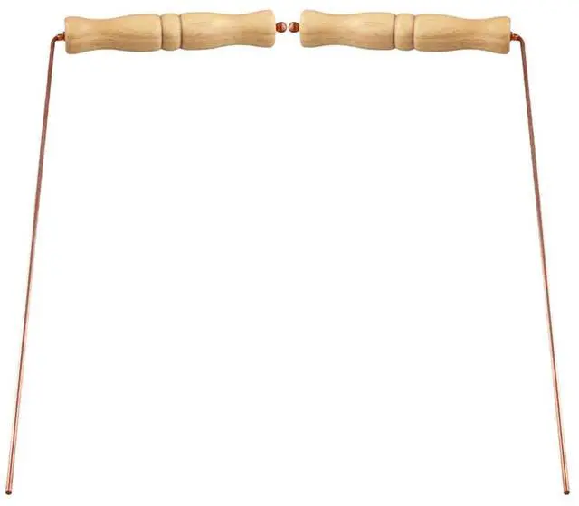 Alt view image 3 of 6 - Copper Dowsing Rods Kit For Divination Tool - Natural Wooden Handles Divining Rods